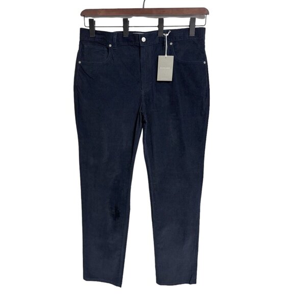 Everlane Mens Slim Fit Corduroy Pants 40 X 31.5 Navy Blue 5-Pocket Straight Leg